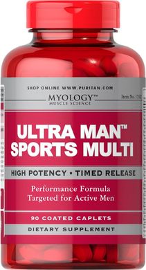 Мультивитамины ультра для мужчин, Ultra Man™ Sports Multivitamins, Puritan's Pride, 90 капсул (PTP-17302), фото
