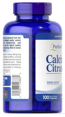 Кальций цитрат, Calcium Citrate, Puritan's Pride, 100 капсул (PTP-12886), фото
