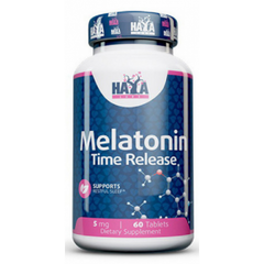 Haya Labs, Мелатонін, Time Release, 5 мг, 60 таблеток (818817), фото