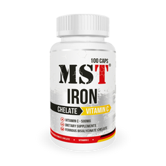 MST Nutrition, Залізо + Вітамін С, 100 капсул (MST-00317), фото