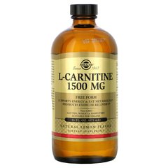 Solgar, L-карнитин, натуральный лимонный вкус, 1500 мг, 473 мл (SOL-30721), фото