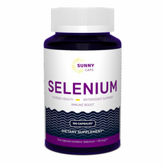 Селен, Selenium Powerfull, Sunny Caps, 50 мкг, 100 капсул (SUN-530760), фото