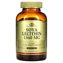 Solgar, Соевый лецитин, 1360 мг, 180 капсул (SOL-30394), фото