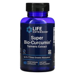 Life Extension, Super Bio-Curcumin, куркумин, 60 вегетарианских капсул (LEX-40706), фото