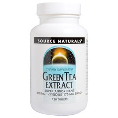 Экстаракт листьев зеленого чая, Source Naturals, 500 мг, 120 таблеток (SNS-01846), фото