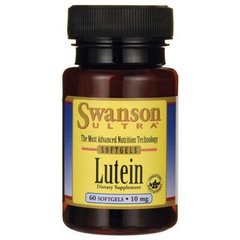 Лютеин, Lutein, Swanson, 10 мг, 60 гелевых капсул (SWV-02979), фото
