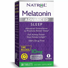 Мелатонін, Natrol, Advanced Sleep, 10 мг, 30 таблеток (NTL-07171), фото