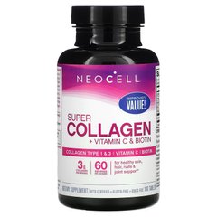 Neocell, Супер Коллаген + витамин C и биотин, 180 таблеток (NEL-13260), фото