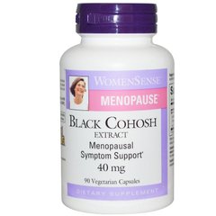 Витамины при менопаузе, Menopause Black Cohosh, Natural Factors, клопогон, экстракт, 40 мг, 90 капсул (NFS-04925), фото