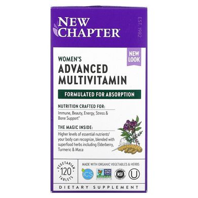 New Chapter, улучшенный мультивитаминный комплекс для женщин,120 вегетарианских таблеток (NCR-00304), фото