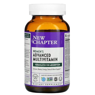 New Chapter, улучшенный мультивитаминный комплекс для женщин,120 вегетарианских таблеток (NCR-00304), фото