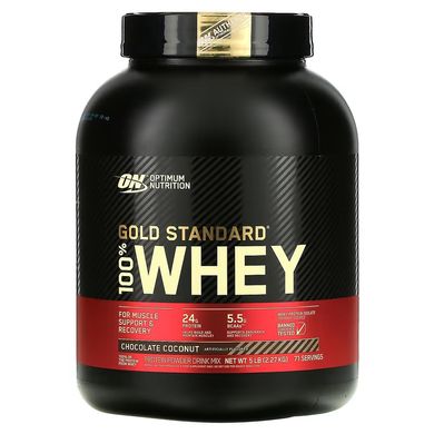 Optimum Nutrition, 100% Whey Gold Standard, сироватковий протеїн, зі смаком шоколаду та кокосу, 2270 г (OPN-02706), фото
