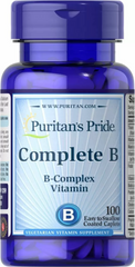 Комплекс вітамінів групи В, Complete B, Puritan's Pride, 100 капсул (PTP-11250), фото
