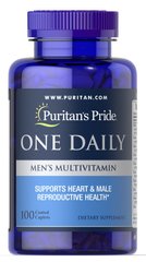 Мультивитамины для мужчин, One Daily Men's Multivitamin, Puritan's Pride, 100 капсул (PTP-13046), фото