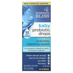 Mommy's Bliss, дитячі щоденні краплі з пробіотиком для покращення травлення, для новонароджених та старше, 10 мл (BAB-05551), фото