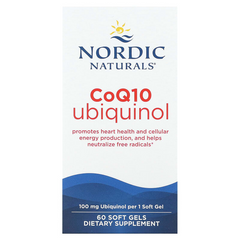 Nordic Naturals, Nordic CoQ10, убихінол, 100 мг, 60 м'яких желатинових капсул (NOR-01500), фото