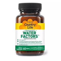 Country Life, Баланс рідини, Water Factors, 60 таблеток (CLF-04985), фото