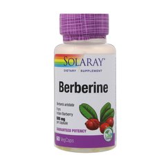 Берберин, Berberine, Solaray, 500 мг, 60 вегетариальных капсул (SOR-47705), фото