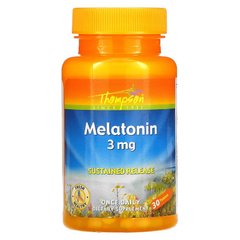 Thompson, Мелатонин, 3 мг, 30 таблетки (THO-19250), фото