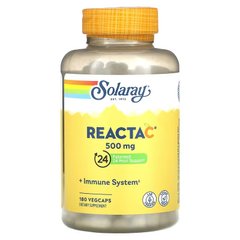 Solaray, Reacta-C, 500 мг, 180 вегетаріанських капсул (SOR-16626), фото