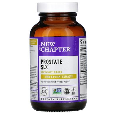 New Chapter, Prostate 5LX, 120 вегетаріанських капсул (NCR-90068), фото