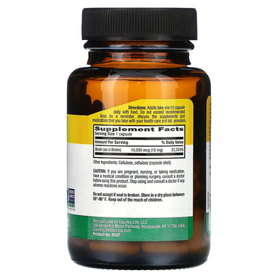Country Life, Биотин, 10 мг (10000 мкг), 60 таблеток (CLF-06507), фото