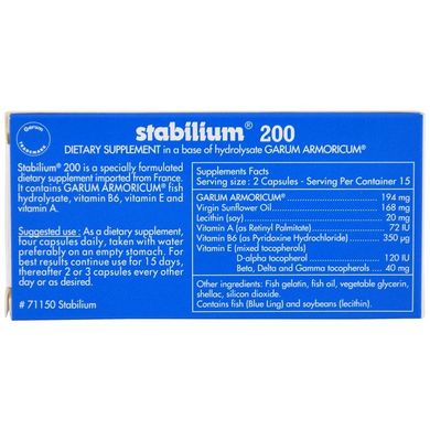 Nutricology, Stabilium 200, 30 капсул (ARG-71150), фото
