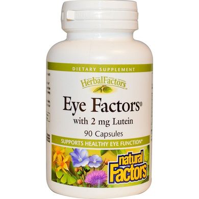 Вітаміни для очей з лютеином, Eye Factors Natural Factors, 90 капсул (NFS-04635), фото