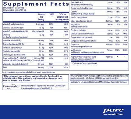 Pure Encapsulations, PreNatal Nutrients, 60 капсул (PE-01626), фото
