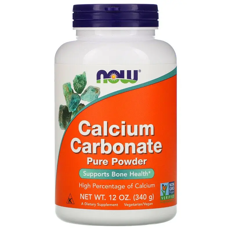 Карбонат кальция (порошок), Calcium Carbonate, Now Foods, 340 г, (NOW-01245)