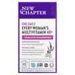 New Chapter, 40+ Every Woman's One Daily, витаминный комплекс на основе цельных продуктов для женщин старше 40 лет, 48 вегетарианских таблеток (NCR-00366)