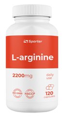 Sporter, L-аргинин 2200, 120 капсул (817262), фото