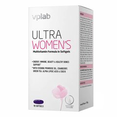 VPLab, Ultra Women's Multivitamin, мультивітаміни для жінок, 90 м'яких таблеток (VPL-36223), фото