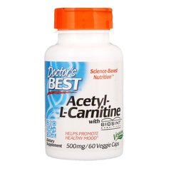 Ацетил -L карнитин, Doctor's Best, 588 мг, 60 капсул, (DRB-00105), фото