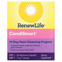 Renew Life, CandiSmart, 15-дневная программа очищения от дрожжей, комплекс из 2 частей (REN-35555), фото
