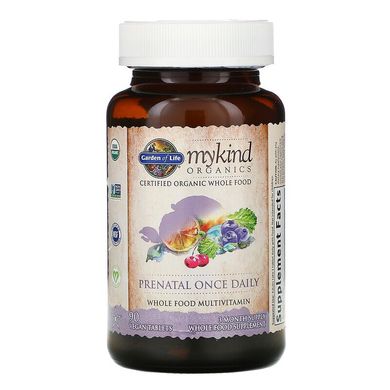 Garden of Life, MyKind Organics, пренатальні мультивітаміни, одна таблетка на день, 90 веганських таблеток (GOL-11857), фото