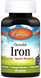 Carlson CAR-55810 Железо натуральный клубничный вкус, Chewable Iron, Carlson Labs, 30 мг 60 таблеток (CAR-55810) 1