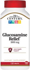 Глюкозамін і кальцій, 21st Century Health Care, 1000 мг, 120 таблеток (CEN-22215), фото