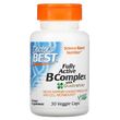Doctor's Best, комплекс активных витаминов B с Quatrefolic, 30 вегетарианских капсул (DRB-00299), фото