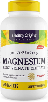 Healthy Origins, Хелатний бігліцинат магнію, 200 мг, 360 таблеток (HOG-39545), фото