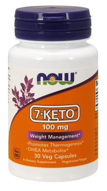 Now Foods, 7-KETO, 100 мг, 30 рослинних капсул (NOW-03012), фото