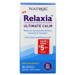 Natrol, Relaxia, Ultimate Calm, 30 капсул (NTL-07413), фото