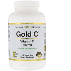 Витамин C, California Gold Nutrition, 500 мг, 240 капсул (CGN-00934), фото