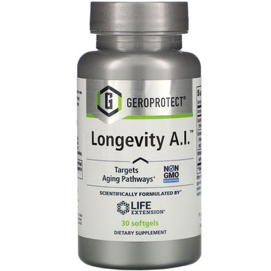 Формула довголіття, Geroprotect Longevity A.I., Life Extension, 30 капсул, (LEX-21333), фото