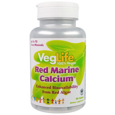 VegLife, Червоний морський кальцій, 90 таблеток (VGL-21928), фото