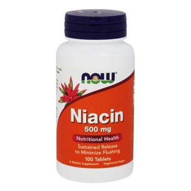 Now Foods, Ніацин, 500 мг, 100 таблеток (NOW-00480), фото