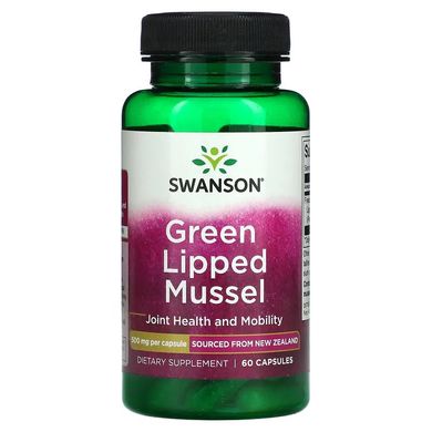 Swanson, Зелені мідії, 500 мг, 60 капсул (SWV-11434), фото