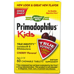 Nature's Way, Primadophilus для детей со вкусом вишни, 60 жевательных таблеток (NWY-11035), фото