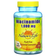 Nature's Life, Ніацинамід, 1000 мг, 100 таблеток (NLI-00265), фото