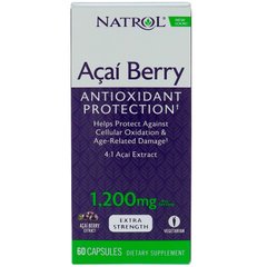 Асаи (супер), AcaiBerry, Natrol, 1.200 мг, 60 капсул (NTL-05461), фото